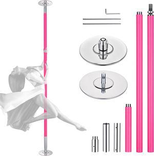 Yescom 9.25 Ft Professional Stripper Pole 45mm Silicone Spinning Static Dance Pole Kit Dancing Pole, Pink