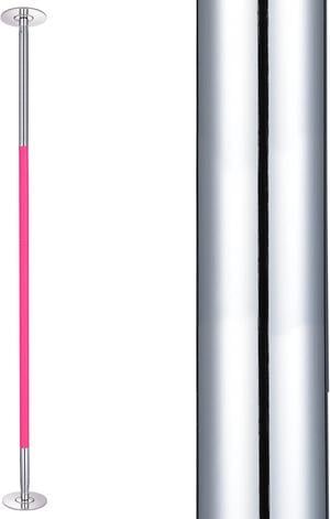 Yescom 12.6 Ft Static Spinning Dancing Pole Kit 45mm Silicone Party Club Exercise Pink