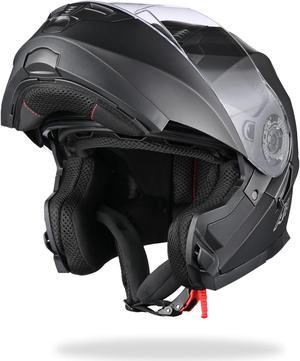 AHR RUN-M3 Modular Flip Up Helmet Full Face Dual Visor DOT Motorcycle Bike L