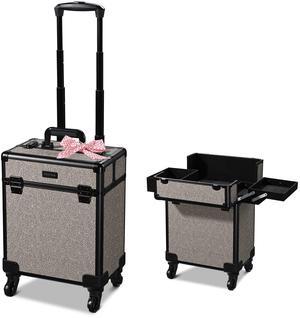 Byootique Rolling Makeup Train Case Cosmetic Trolley Organizer Rococo GainsBoro