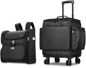 Byootique Rolling Makeup Train Case w/ Backpack Travel Barber Cosmetic Pink Byootique Rolling Makeup Train Case w/ Backpack Travel Barber Cosmetic Pink