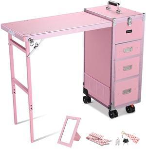 Byootique Nail Desk Mobile Station Rolling Makeup Manicure Table Nail Artist Byootique Nail Desk Mobile Station Rolling Makeup Manicure Table Nail Artist