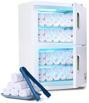 Byootique 46L Dual Cabinet Hot Towel Warmer UV Sterilizer Massage Nail Salon Spa Facial