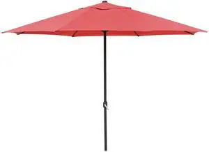 Yescom 13FT XL Large UV 30+ Aluminum Outdoor Patio Umbrella for Table Garden Deck Market Yard Restaurant Hotel Pool Red