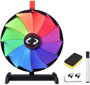 WinSpin 15" Tabletop Color Prize Wheel 12 Slots Editable Fortune Spinning Wheel for Tradeshow Carnival Game Wheel, Pinwheel Series