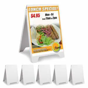 Yescom Double Side Sidewalk A-frame Folding Display Sign Sandwich Board Pavement 6 Pack