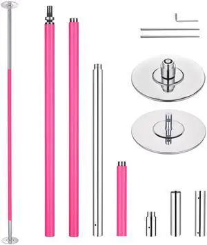 Yescom 11.7 Ft Static Spinning Dancing Pole Kit 45mm Silicone Party Club Exercise Pink