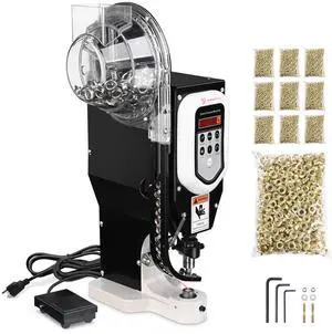 Yescom Grommet Tool Kit with 10000 pcs 3/8" Brass Eyelets Auto-feeding Leather Hole Punch Set