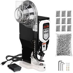 Yescom Grommet Tool Kit with 10000 pcs 3/8" Nickel Eyelets Auto-feeding Leather Hole Punch Set