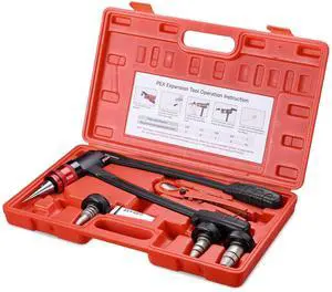 Yescom PEX Expansion Tool Kit 1/2" 3/4" 1" Tube Expander with Auto Rotation Heads