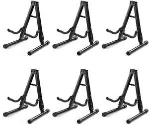 Yescom 6 Pcs Folding Guitar Stand Floor A-Frame w/ Foam Arms Instrument Display Universal for Acoustic Electric Bass