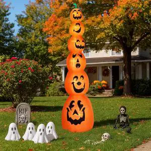 Yescom 9FT Halloween Inflatable Pumpkins Blow up LED Lights Outdoor Party Decorations