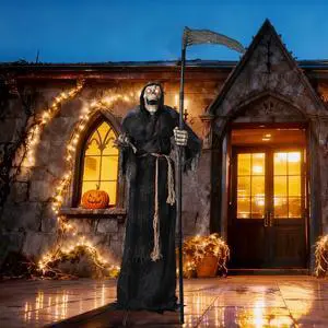 Yescom Halloween Grim Reaper 6FT Animated with Scythe Motion Activated AC 100V-240V Yard Haunted House Decor 2025