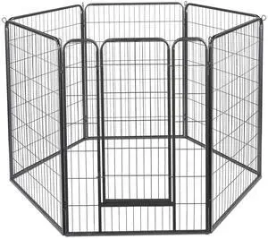 Yescom Heavy Duty Pet Playpen 6 Panel 28"x47" Dog Playpen Pet Pen Exercise Kennel RV Camping Barrier Fence Cage for Small Medium Large Dogs