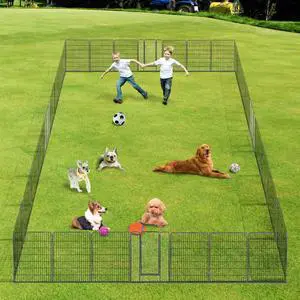 32 Pieces 28"x47" Pet Playpen Extra Large Dog Exercise Fence Panel Crate Outdoor