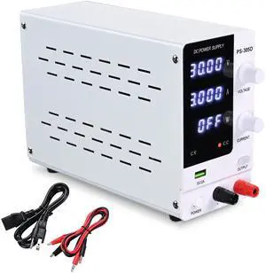 DC Power Supply Variable 30V 5A Adjustable High Precision Digital w/Power Cord