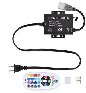 Yescom DEL-CON03 Controller with 24-Key Remote for RGB Neon Lights Models DEL-D50R, DEL-D100R, DEL-D150R