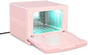 Byootique 8L Pink Towel Warmer Cabinet 2-in-1 Facial Towel Heater Compact Facial Towel Heater  With UV Sterilizer Spa Nail Salon