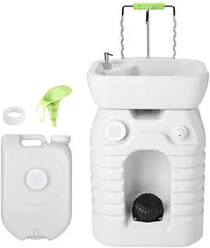 Yescom  45L Portable Camping Sink with Soap Dispenser & Towel Holder with Pump Safe Mobile Sink for RV Travel Outdoor