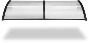 Yescom 38"X78" Window Awning Door Canopy Polycarbonate Anti-UV30+ Cover Outdoor Rain Snow Protection Patio White Board