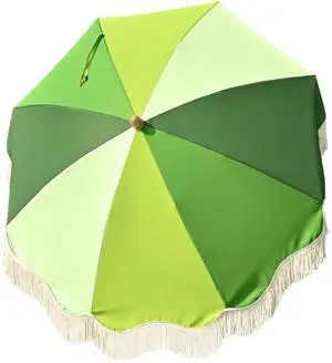 LAGarden 6 Ft Fringe Umbrella Replacement Canopy Top Cover Outdoor Patio Green