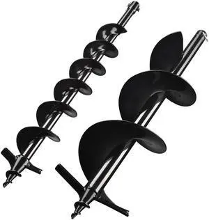 Yescom 4" 8" Earth Auger Bit Kit Bulb Planter Tool for Planting Flower Fence Post Spiral Hole Digger Gardening Project