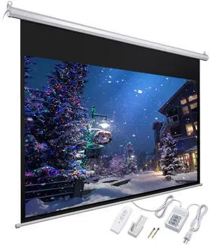 InstaHibit 92" 16:9 Motorized Projection Screen w/ Remote Control Indoor Outdoor