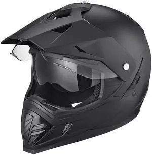 AHR Dual Sport Full Face Motorcycle Helmet Motocross Offroad Bike w/ Sun Visor