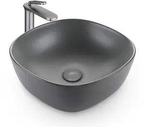 Aquaterior Bathroom Above Counter Ceramic Vessel Sink Single Handle Faucet Kit