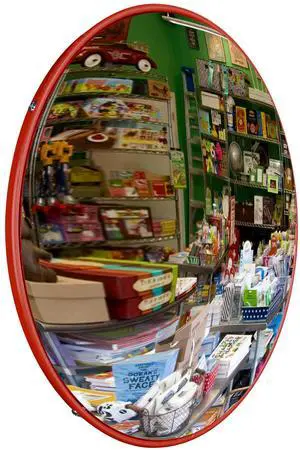 Yescom 12" Convex Safety Traffic Mirror Outdoor/ Indoor Driveway & Security Wide Angle Mirror, Dome Blind Spot Mirror for Wall, Office, Parking Garage & Room