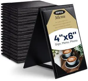 WeChef 20 Pack 4"x6" Double-Sided Menu A-Frame Holder Table Tent Restaurant Cafe