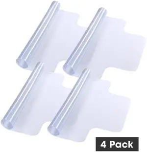 Yescom Clear Office Chair Mat for Low Pile Carpet 48" x 36" Thicken 1/8" with Lip 4PCS Plastic Floor Protector Home Studio