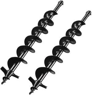 Yescom 2 Packs 4" Earth Auger Bit Bulb Planter Tool Planting Flower Fence Post Umbrella Hole Digger Gardening Project