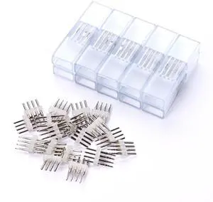 Yescom DEL-P03 10Pcs 4 Pin Connectors Accessories for 8x18mm Neon Lights Models DEL-D50R, DEL-D100R, DEL-D150R