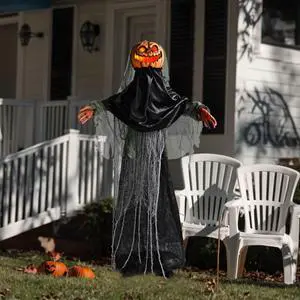 Yescom Scary Animated Halloween Pumpkin Decorations 5.4Ft with Motion & Sound Activated Glowing Head 2025