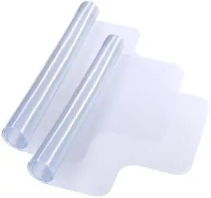 Yescom Clear Office Chair Mat for Low Pile Carpet 48" x 36" Thicken 1/8" with Lip 2PCS Plastic Floor Protector Home Studio