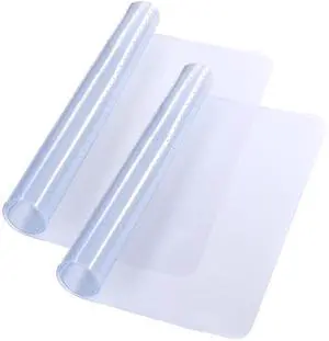 Yescom Clear Office Chair Mat for Low Pile Carpet 48" x 36" Thicken 1/8" Rectangle 2PCS Plastic Floor Protector Home Studio