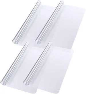Yescom Clear Office Chair Mat for Hardwood 60"x46" Rectangle 4PCS Plastic Floor Protector for Rolling Desk Chairs 1/16" Thickness