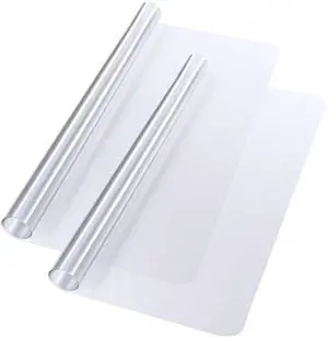Yescom Clear Office Chair Mat for Hardwood 60"x46" Rectangle 2PCS Plastic Floor Protector for Rolling Desk Chairs 1/16" Thickness