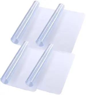 Yescom Clear Office Chair Mat for Low Pile Carpet 48" x 36" Thicken 1/8" Rectangle 4PCS Plastic Floor Protector Home Studio