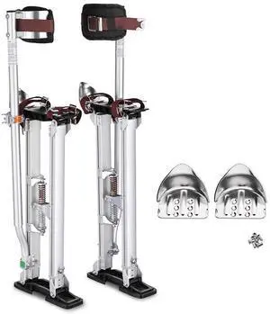 Yescom Drywall Stilts w/ 1 Pair Heel Bracket Replacement 24"-40" Aluminum Tool Painting