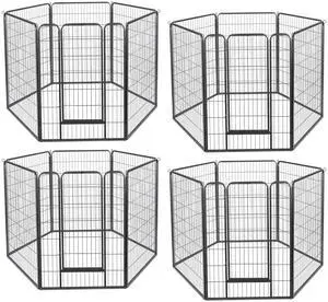 Yescom Dog Playpen 24 Panels 47 inch Height Heavy Duty Outdoor Indoor Camping RV Fence Barrier Metal Puppy Exercise Kennel for Large/Medium/Small Dogs