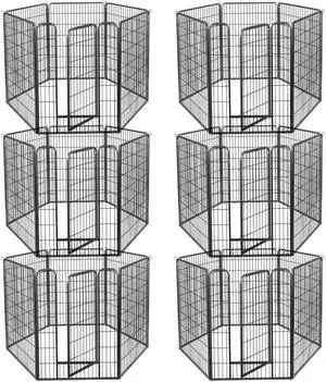 Yescom Dog Playpen 36 Panels 47 inch Height Heavy Duty Outdoor Indoor Camping RV Fence Barrier Metal Puppy Exercise Kennel for Large/Medium/Small Dogs