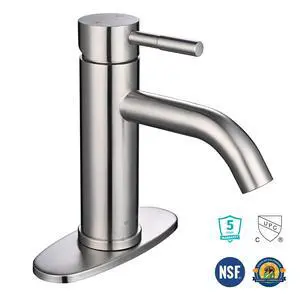 Aquaterior Single Handle Deck Mount Vessel Faucet Bathroom Vanity Mixer Tap Brushed Nickel