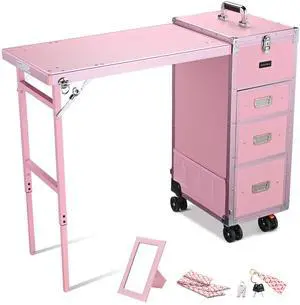 Byootique Nail Desk Mobile Station Rolling Makeup Manicure Table Nail Artist Byootique Nail Desk Mobile Station Rolling Makeup Manicure Table Nail Artist