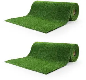 Yescom 2pcs 50x3 Ft Artificial Grass Turf 0.8" Fake Grass Rug Synthetic Lawn Indoor Batting Tunnels Outdoor Home Décor