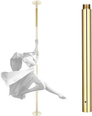 Yescom 500mm Steel Dancing Pole Extension for 45 mm Spinning Pole Home Club Gold