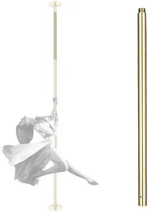 Yescom 3.4 FT Chrome Dancing Pole Extension for 45 mm Spinning Pole Steel Gold