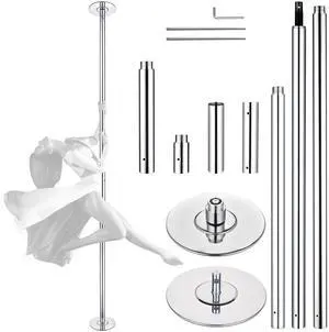 Yescom 11 FT Spinning Static Dancing Pole Kit with Extensions Fitness Dance Exercise