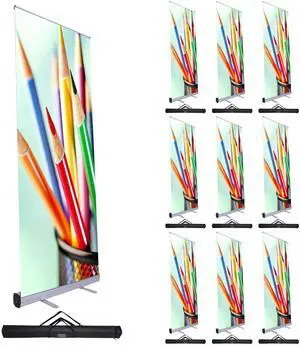10pcs Professional 33"x79" Retractable Roll Up Banner Stand Display Wholesale